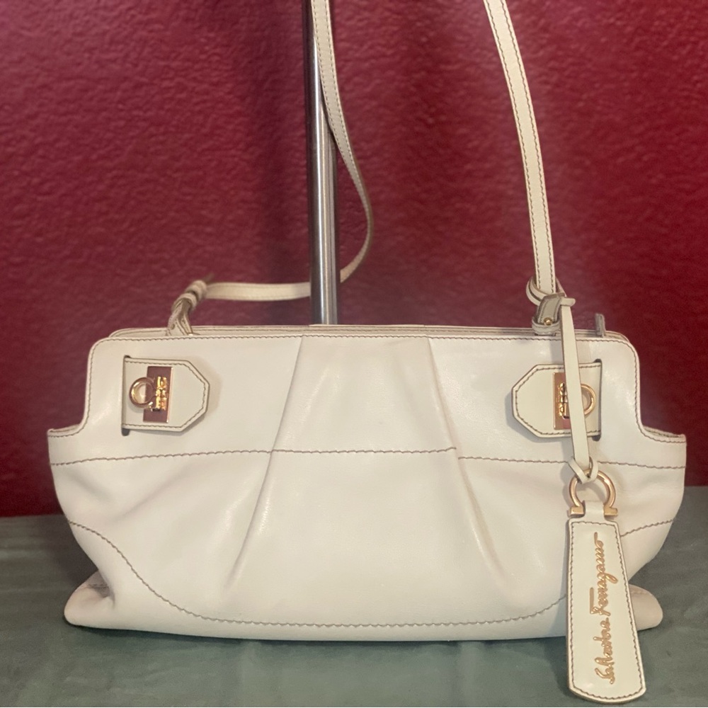 Salvatore Ferragamo Off-White Crossbody Bag